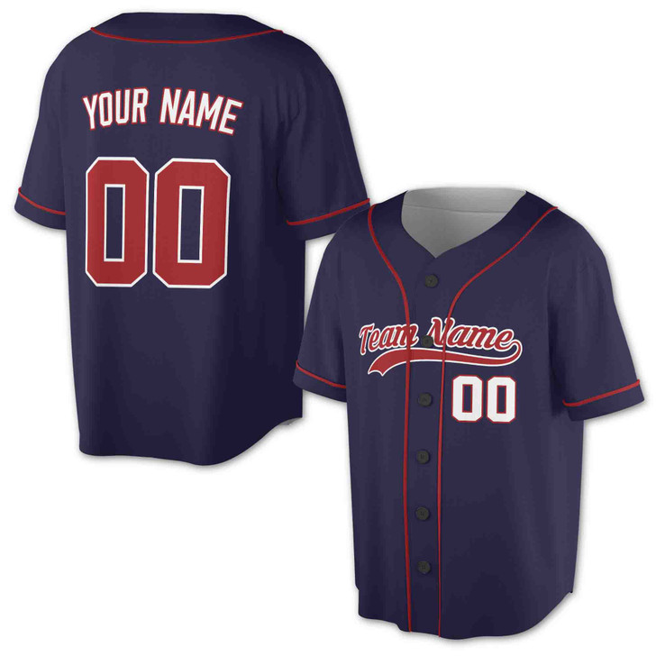 Custom Muticolor Trim Baseball Jersey - Personalized Name, Team & Number - Adult, Youth, Kid