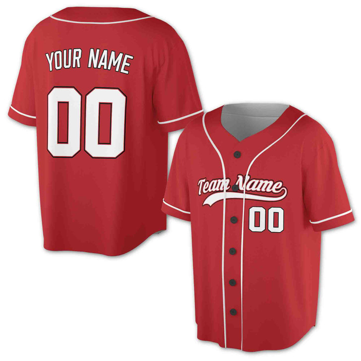 Custom Muticolor Trim Baseball Jersey - Personalized Name, Team & Number - Adult, Youth, Kid