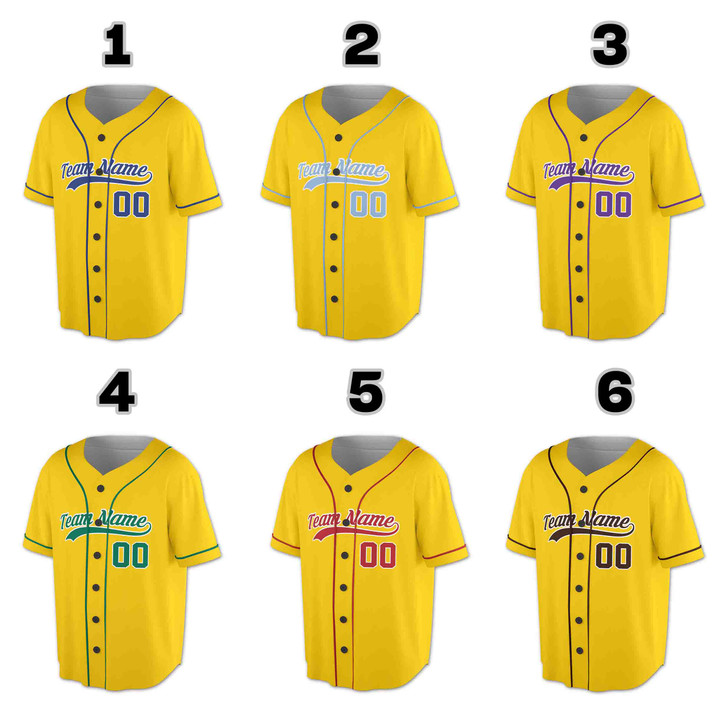 Custom  Light Blue Piping Baseball Jersey - Personalized Name, Team & Number - Adult, Youth, Kid