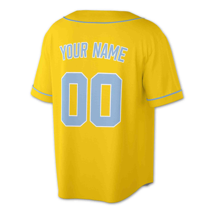 Custom  Light Blue Piping Baseball Jersey - Personalized Name, Team & Number - Adult, Youth, Kid