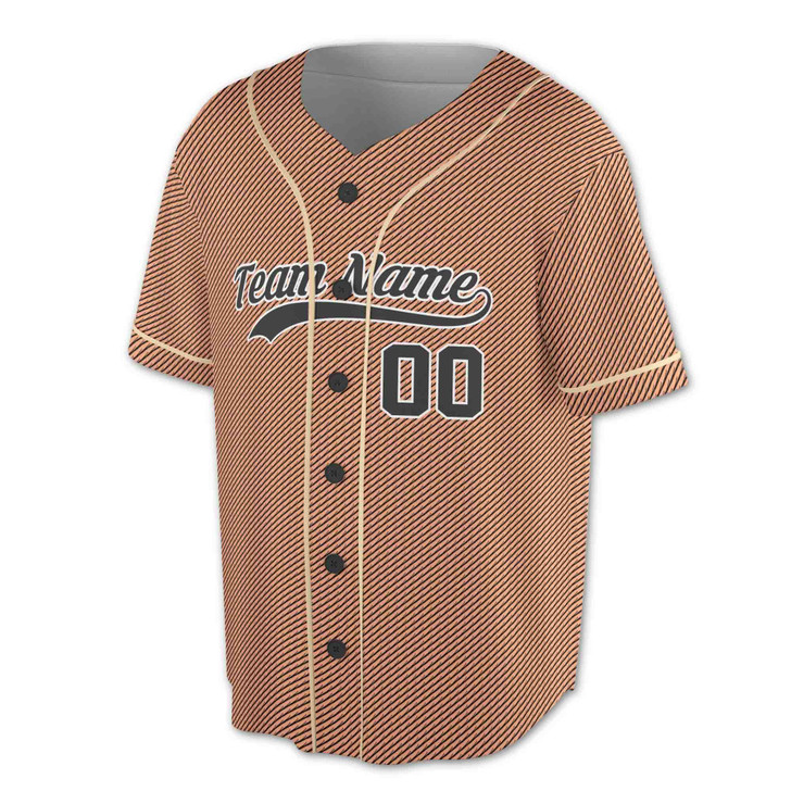 Custom Teal Diagonal Stripes Baseball Jersey - Personalized Name, Team & Number - Adult, Youth, Kid