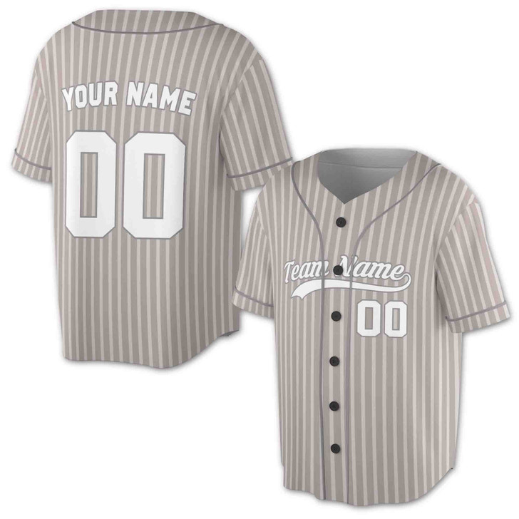 Custom Lime White Pinstripe Baseball Jersey - Personalized Name, Team & Number - Adult, Youth, Kid