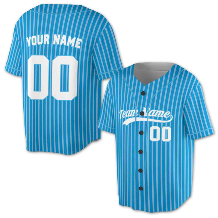 Custom Lime White Pinstripe Baseball Jersey - Personalized Name, Team & Number - Adult, Youth, Kid
