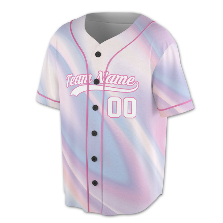 Custom Blue Purple Tie Dye Baseball Jersey - Personalized Name, Team & Number - Adult, Youth, Kid