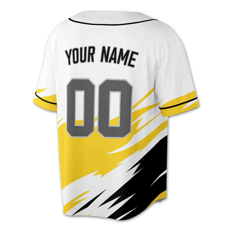 Custom Blue Black Dynamic Slash Baseball Jersey - Personalized Name, Team & Number - Adult, Youth, Kid