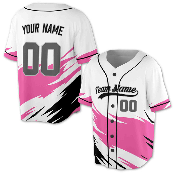 Custom Blue Black Dynamic Slash Baseball Jersey - Personalized Name, Team & Number - Adult, Youth, Kid