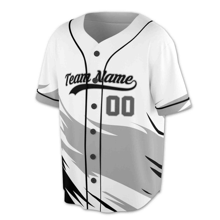 Custom Blue Black Dynamic Slash Baseball Jersey - Personalized Name, Team & Number - Adult, Youth, Kid