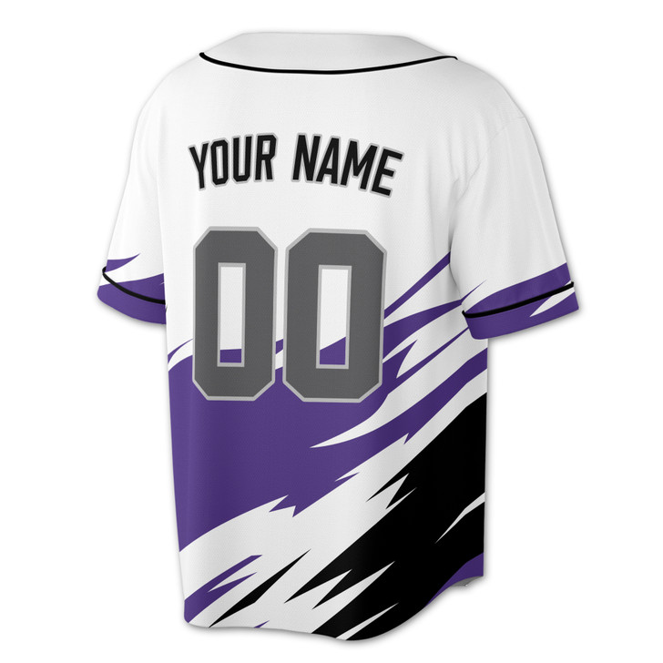 Custom Blue Black Dynamic Slash Baseball Jersey - Personalized Name, Team & Number - Adult, Youth, Kid