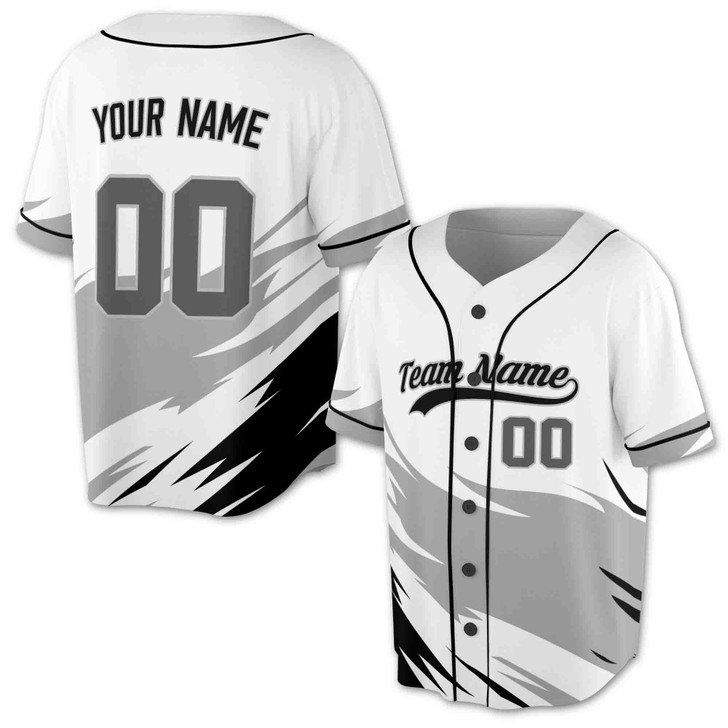 Custom Blue Black Dynamic Slash Baseball Jersey - Personalized Name, Team & Number - Adult, Youth, Kid