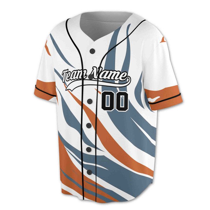 Custom Navy Teal Dynamic Wave Baseball Jersey - Personalized Name, Team & Number - Adult, Youth, Kid