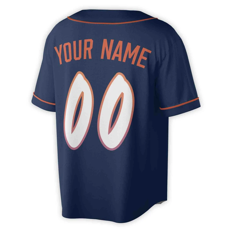 Custom Name, Team Name, Number Black & Orange Solid Pattern, Multicolor Baseball Jersey - Adult, Youth, Kid