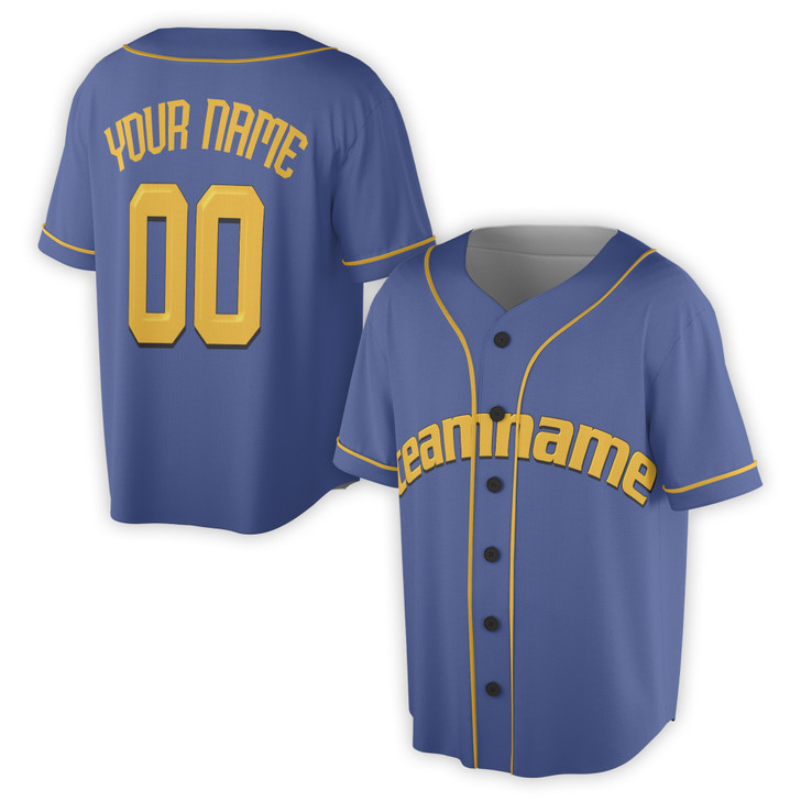 Custom Black Gold Baseball Jersey - Personalized Name, Team Name & Number - Adult, Youth, Kid