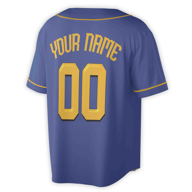 Custom Black Gold Baseball Jersey - Personalized Name, Team Name & Number - Adult, Youth, Kid