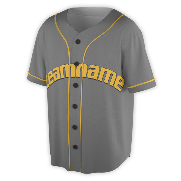 Custom Black Gold Baseball Jersey - Personalized Name, Team Name & Number - Adult, Youth, Kid