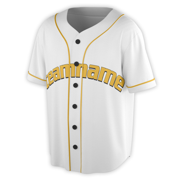 Custom Black Gold Baseball Jersey - Personalized Name, Team Name & Number - Adult, Youth, Kid