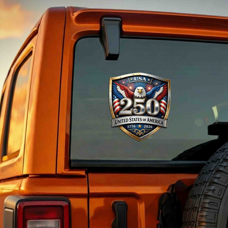 USA Eagle 250th Anniversary 1776-2026 Patriotic Car Vinyl Decal