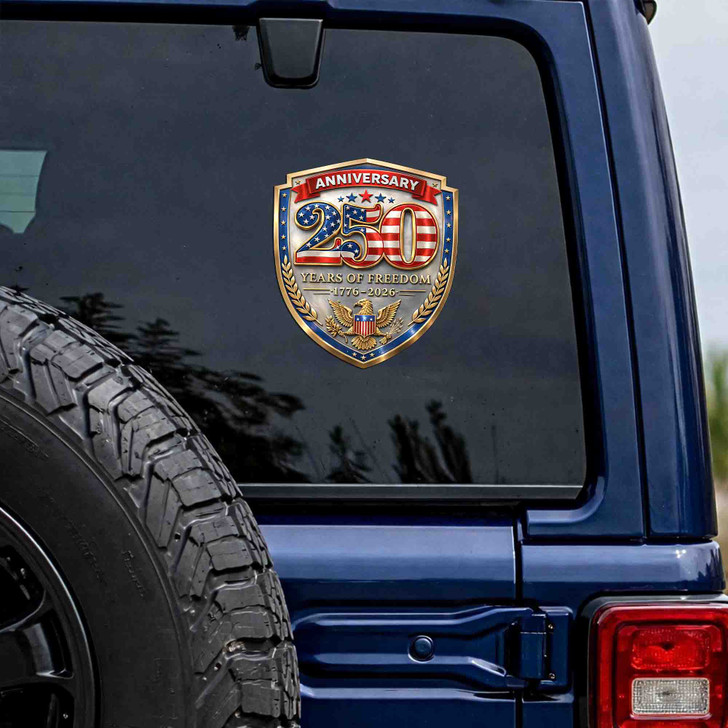 USA 250th Anniversary 1776-2026 Patriotic Eagle Car Window Vinyl Decal