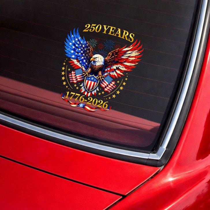 USA 250 Years 1776-2026 Eagle Car Decal Vinyl Decal