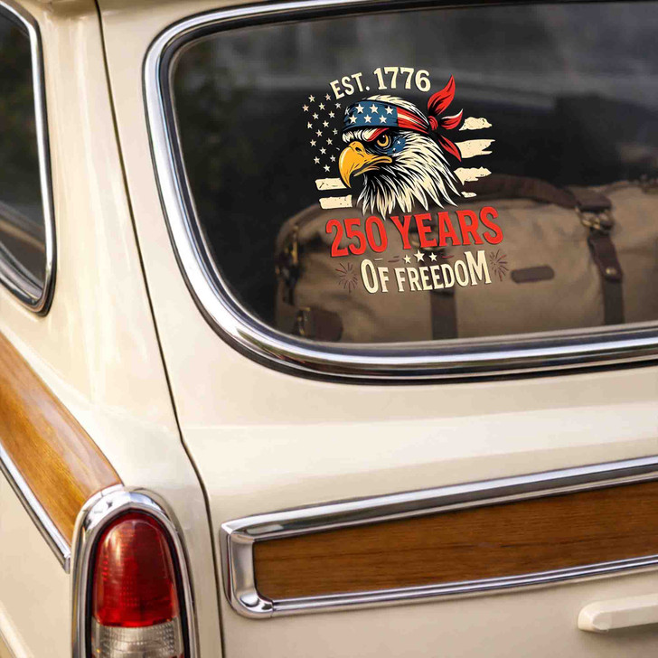 250 Years of Freedom Golden Key Car Decal