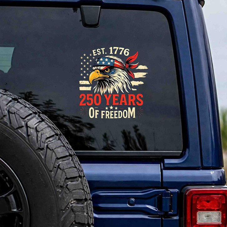 250 Years of Freedom Golden Key Car Decal