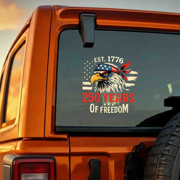 250 Years of Freedom Golden Key Car Decal