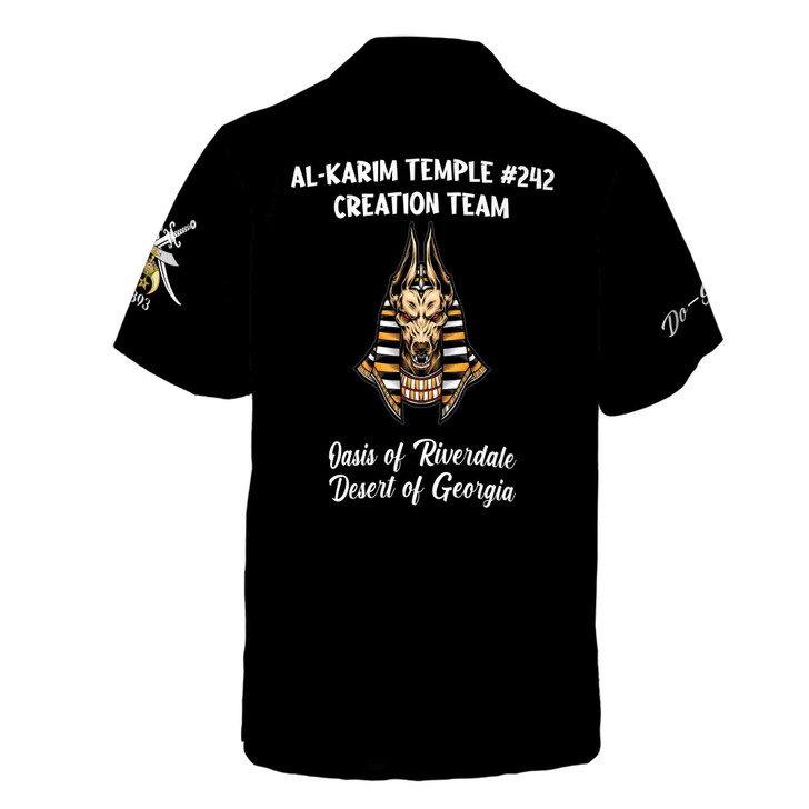 Al-Karim Temple 242 Shriners Anubis Button Down Shirt S-5XL