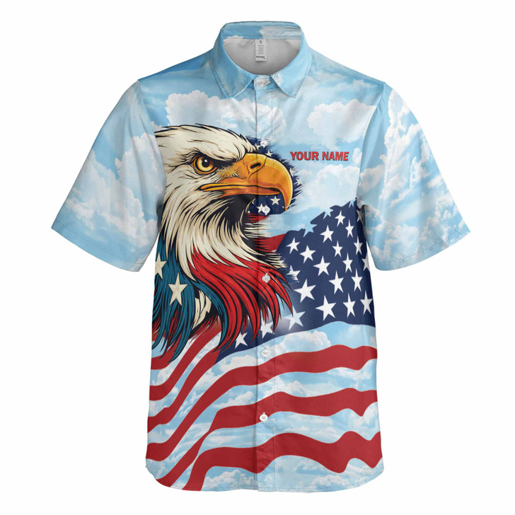 Custom Name 250 Years of Greatness 1776-2026 Eagle Button Down Shirt S-5XL