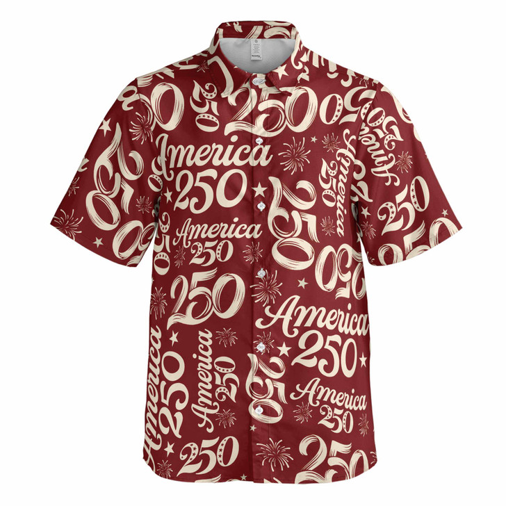 USA 250th Anniversary Landmarks Vintage Button Down Shirt S-5XL