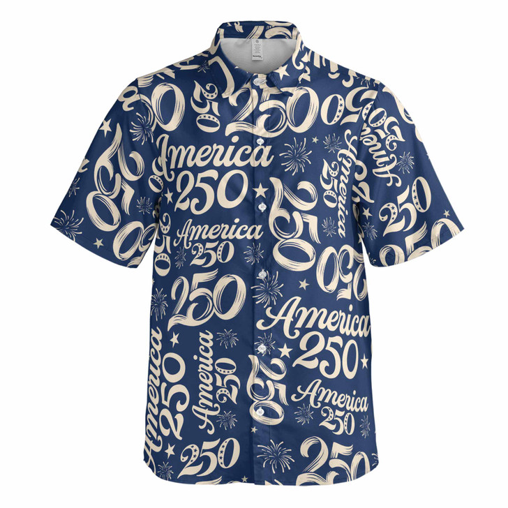 USA 250th Anniversary Landmarks Vintage Button Down Shirt S-5XL