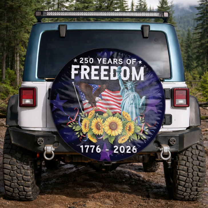 America 250 Years of Freedom 1776-2026 Spare Tire Cover