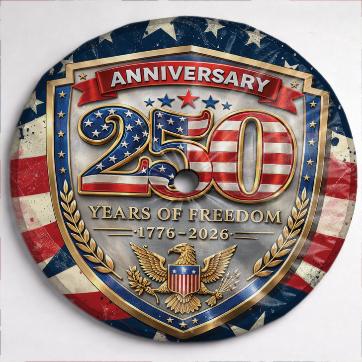 Patriotic 250th Anniversary Years of Freedom USA Spare Tire Cover