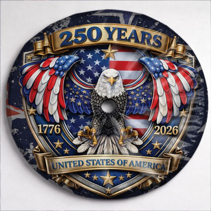American Flag Eagle 250 Years Freedom Spare Tire Cover