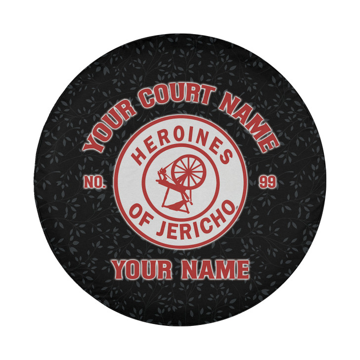 Custom Heroines of Jericho Symbol Mason Leaves Black White Red Spare Tire Cover