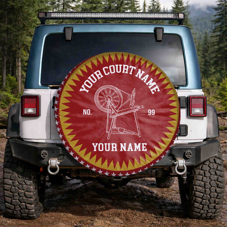 Custom Heroines of Jericho Symbol Mason Stars Red Yellow White Spare Tire Cover