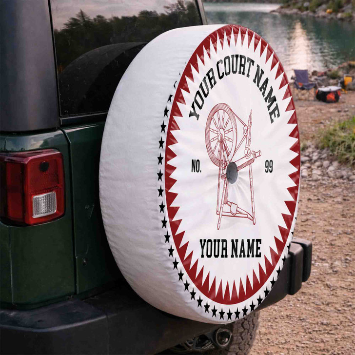 Custom Heroines of Jericho Symbol Mason Stars White Black Red Spare Tire Cover