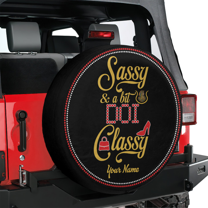 Custom Imperial Court Symbol Sassy And A Bit Classy Spare Tire Cover, DOI Gift