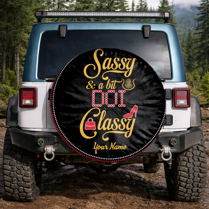 Custom Imperial Court Symbol Sassy And A Bit Classy Spare Tire Cover, DOI Gift