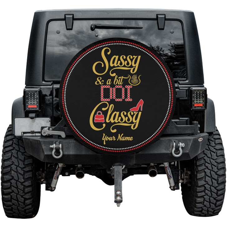 Custom Imperial Court Symbol Sassy And A Bit Classy Spare Tire Cover, DOI Gift