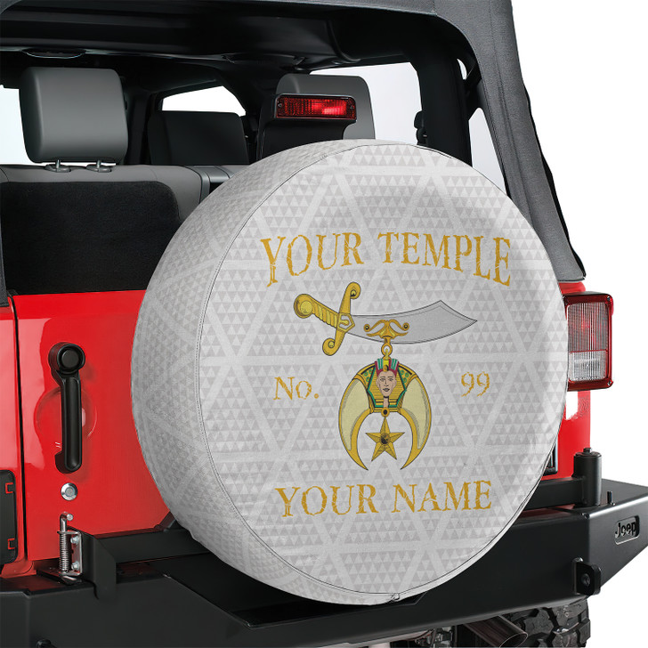 Customized Name, Temple and Number Noble Shriners Spare Tire Cover