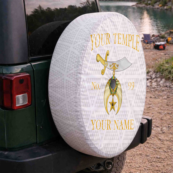 Customized Name, Temple and Number Noble Shriners Spare Tire Cover