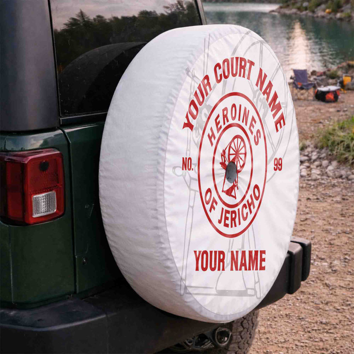 Customized Name, Court and Number HOJ Heroines of Jericho Spare Tire Cover
