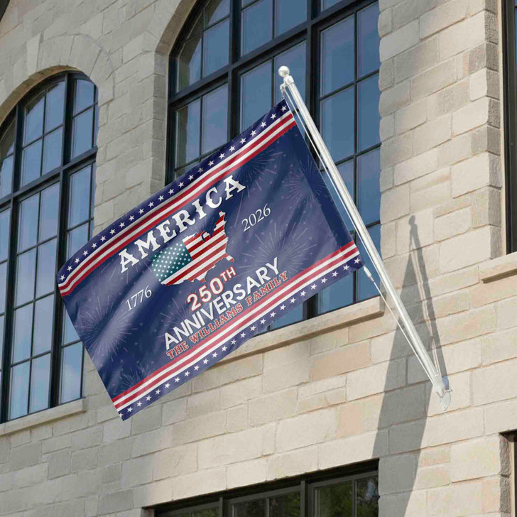 Personalized Family Name America 250th Anniversary1776-2026 House Flag