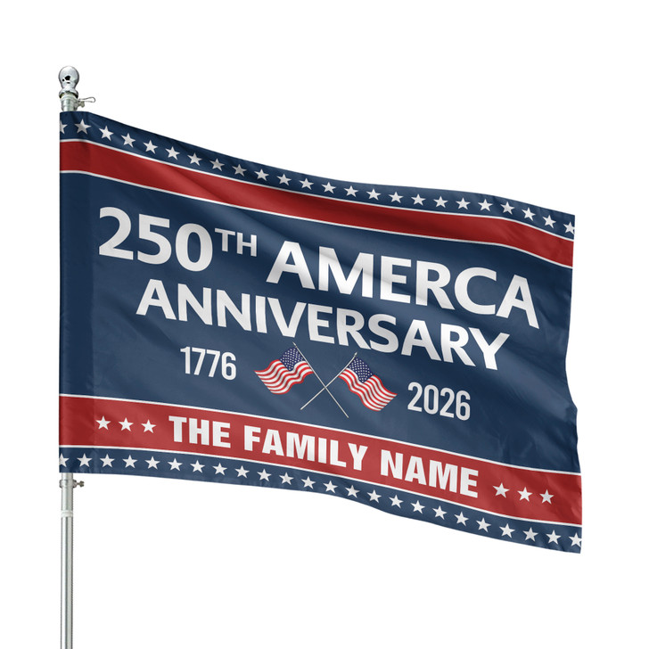 Personalized Celebrating 250th America Anniversary Freedom House Flag