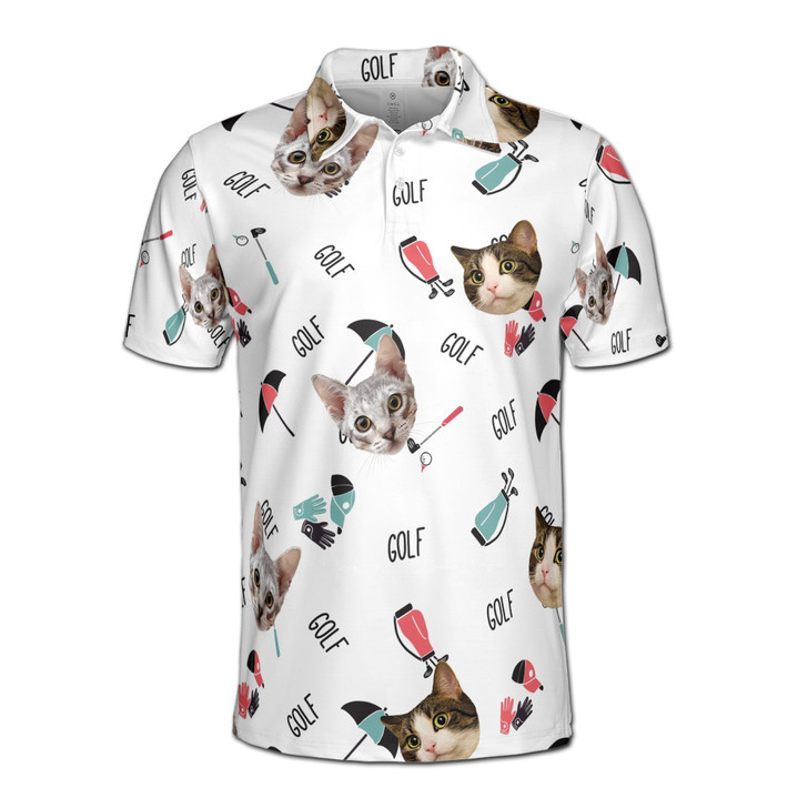 Customized Funny Pattern Options For Golf Player Custom With Face Men's Polo Shirt S-5XL