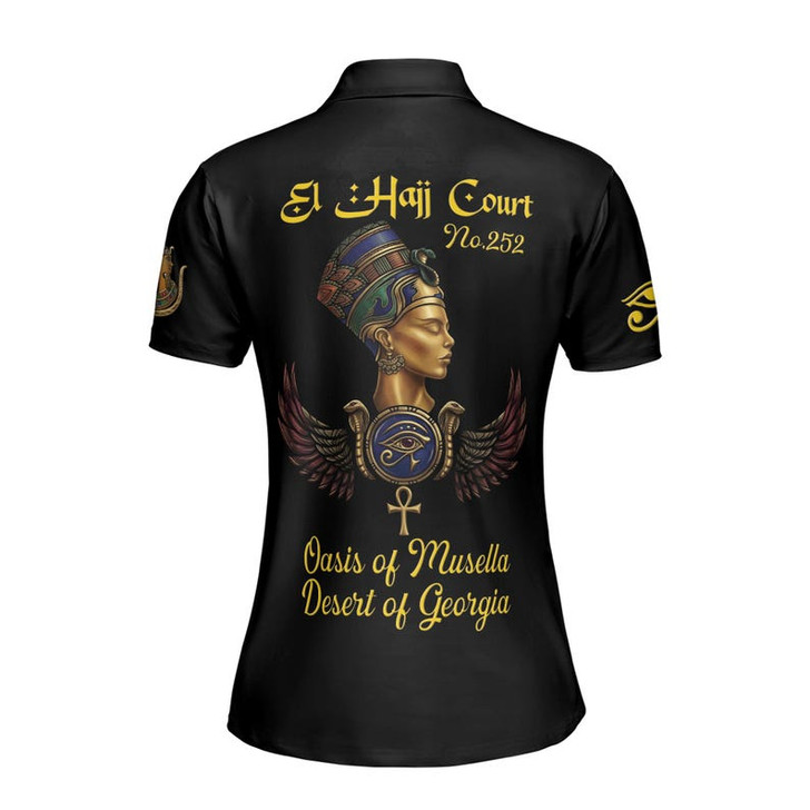 Personalized Court Name DOI Queen of Eternity Shriners AEAONMS 3D Women Polo Shirt Size S-5XL