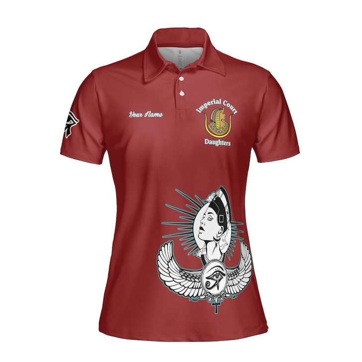 Personalized Court Name DOI Divine Ruler Shriners AEAONMS 3D Women Polo Shirt Size S-5XL