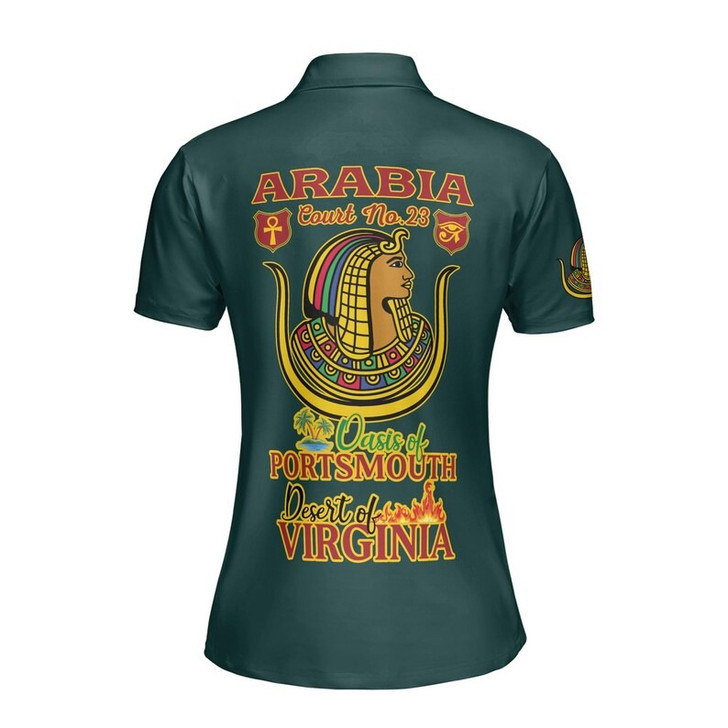 Personalized Court Name DOI Daughters Of Isis Shriners AEAONMS 3D Women Polo Shirt Size S-5XL