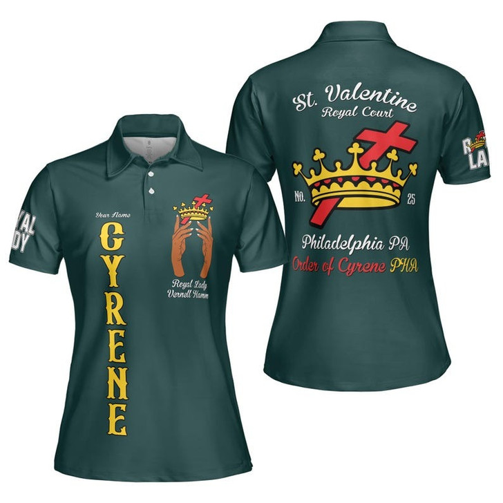Personalized Court Name Order of the Cyrene Crusaders Freemason 3D Women Polo Shirt Size S-5XL