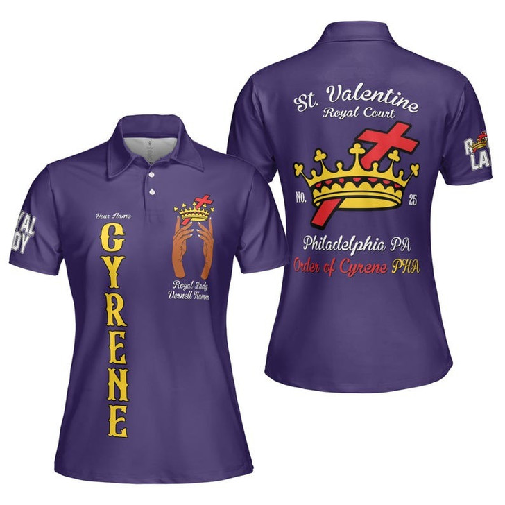 Personalized Court Name Order of the Cyrene Crusaders Freemason 3D Women Polo Shirt Size S-5XL
