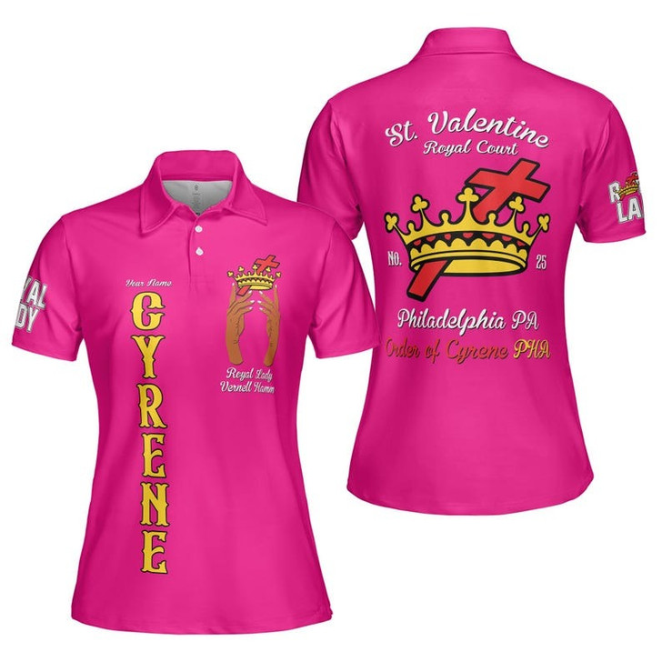 Personalized Court Name Order of the Cyrene Crusaders Freemason 3D Women Polo Shirt Size S-5XL